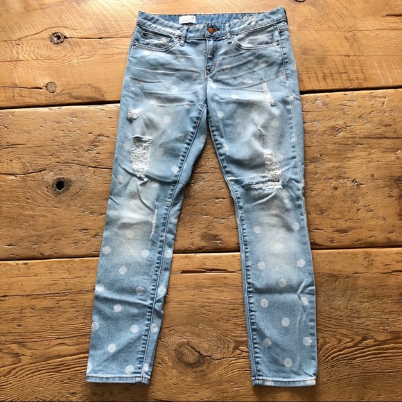 GAP Denim - GAP Polka Dot Distressed Jeans